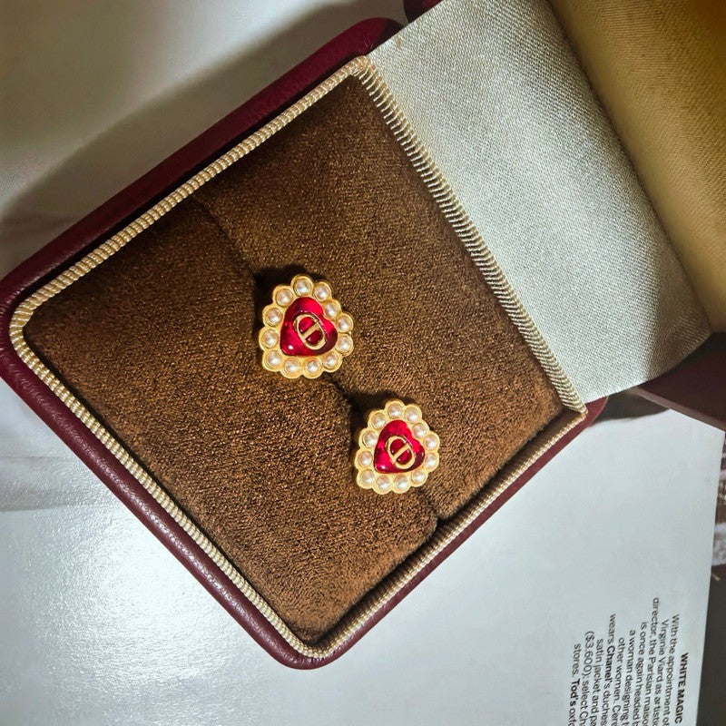 Dior Petit Baroque Stud 18K Gold Earrings