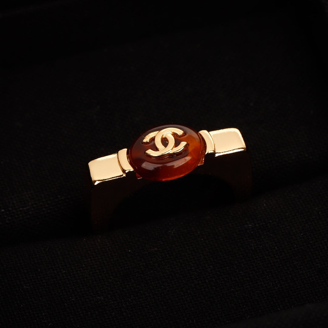Chanel Red 18K Gold Ring