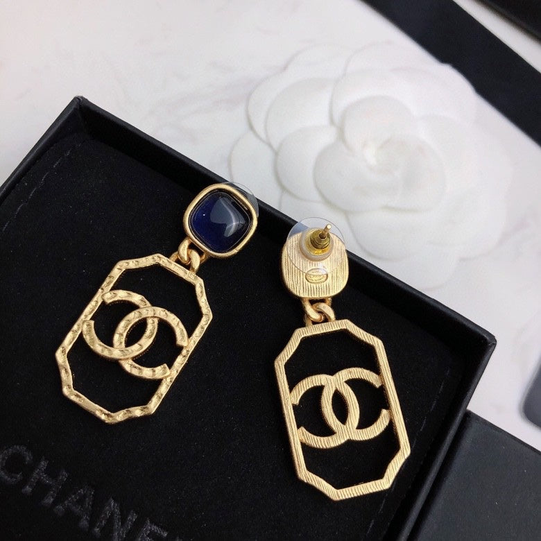 Chanel Perfume Bottle 18K Gold Earrings