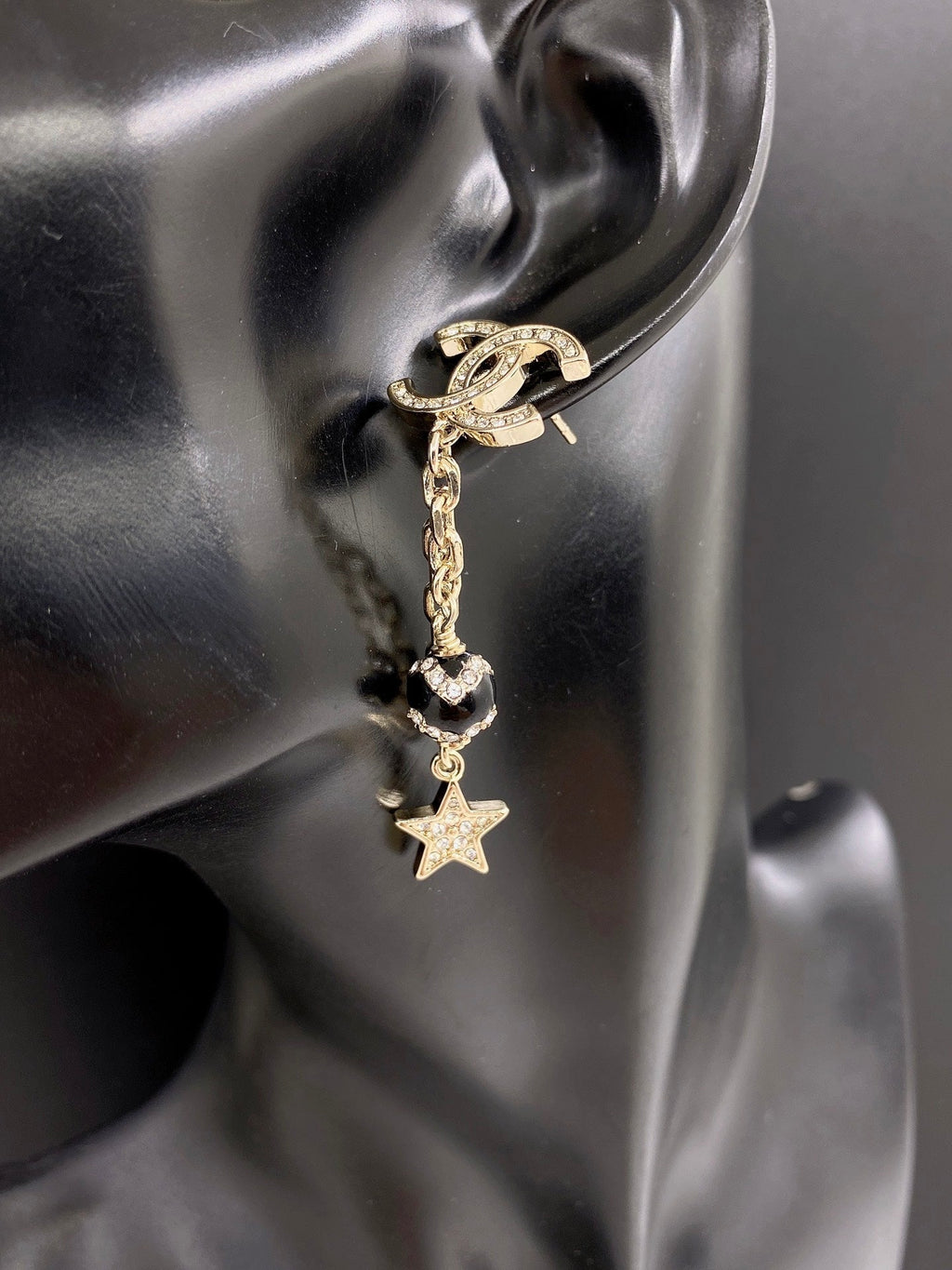 Chanel Star Pearls 18K Gold Earrings
