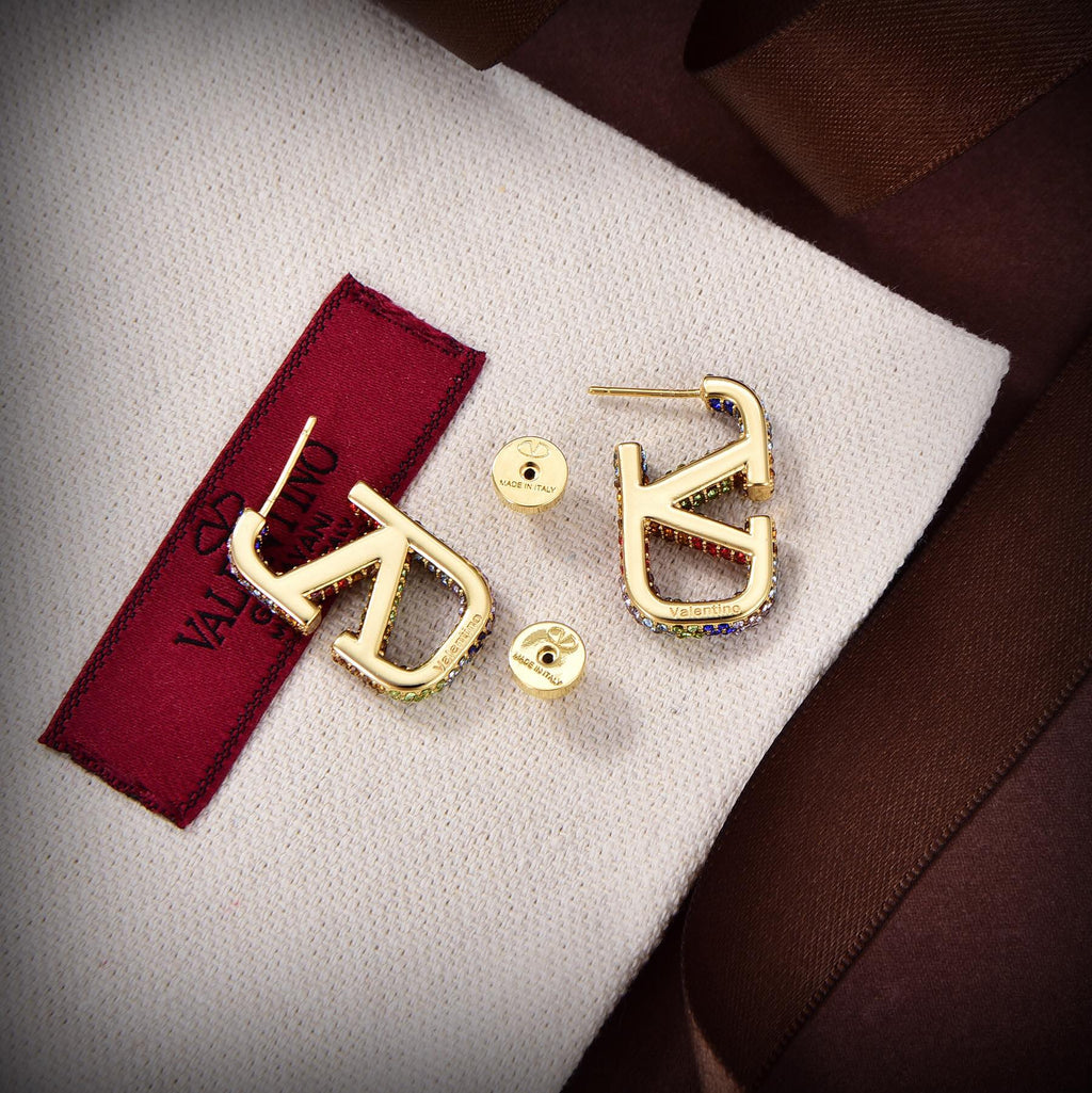 Valentino Valentino Signature 18K Gold Earrings