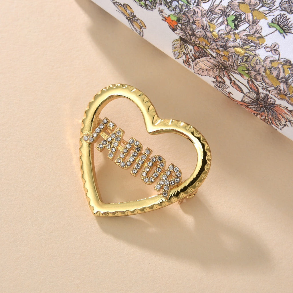 Dior J'adore Crystals 18K Gold Brooch