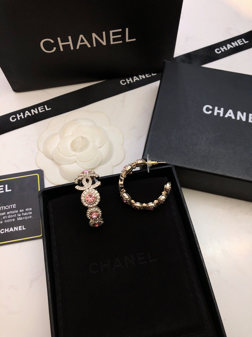 Chanel Flowers 18K Gold Earrings