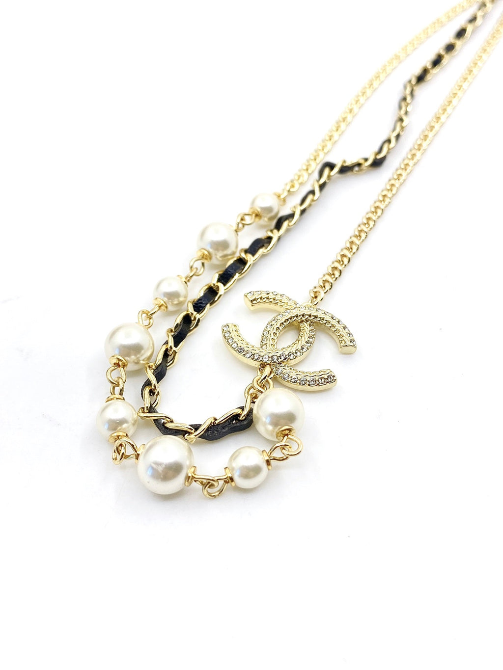 Chanel Pearls Strass Choker 18K Gold Necklace