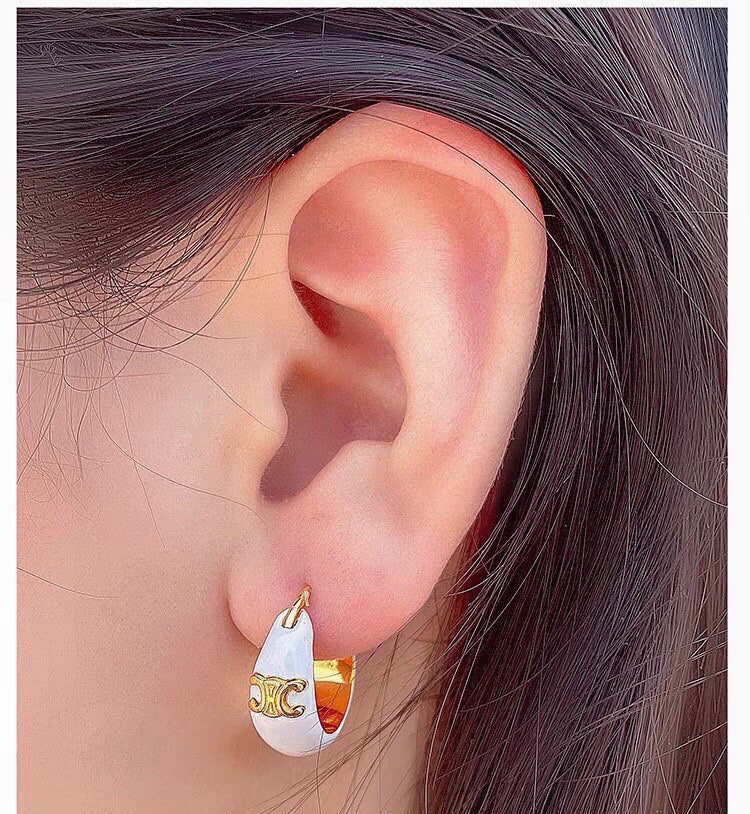 Celine Pearl 18K Gold Earrings