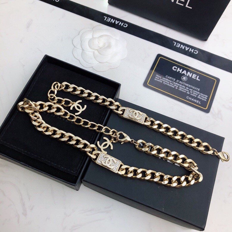 Chanel Diamonds Chain 18K Gold Necklace
