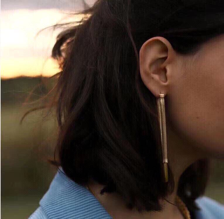 Celine Tassel 18K Gold Earrings