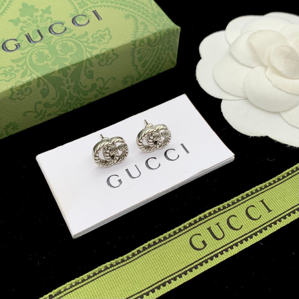 Gucci Double 18K Gold Earrings