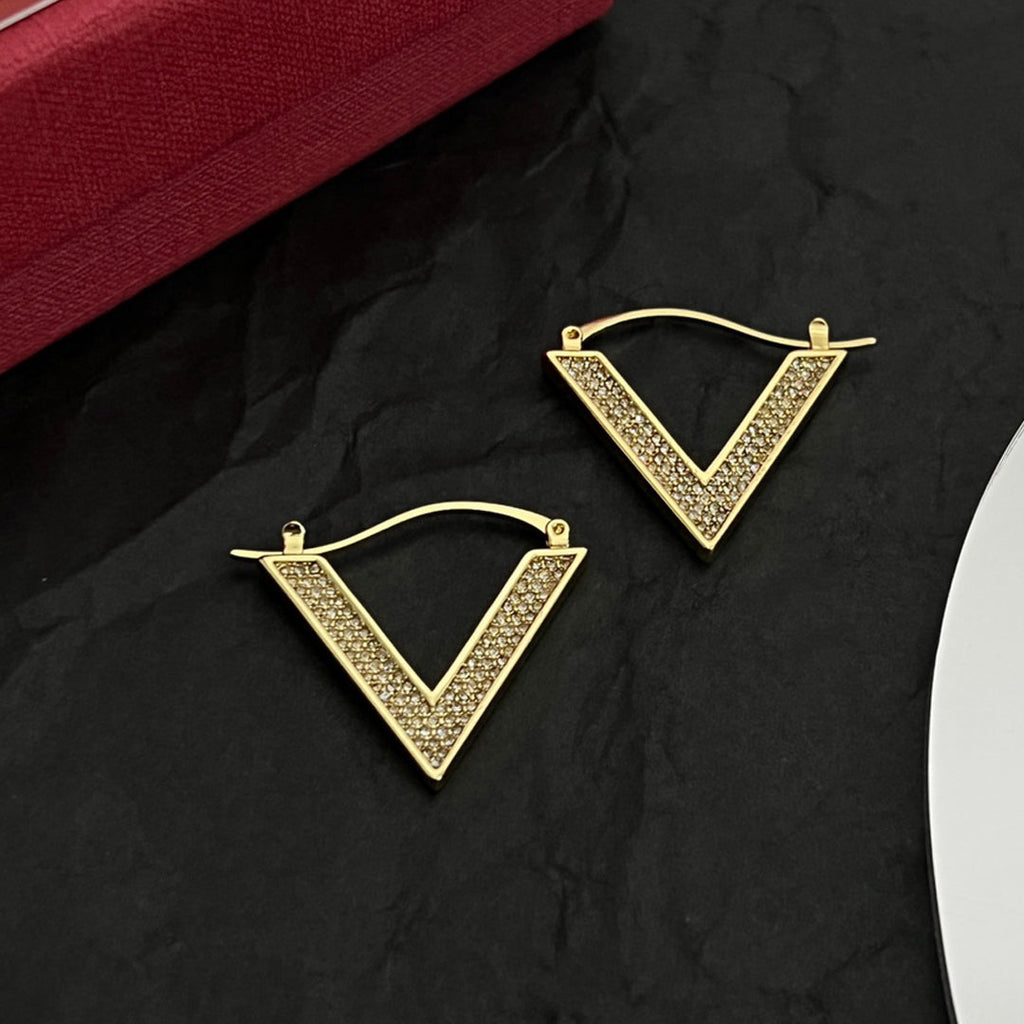 Valentino Diamonds 18K Gold Earrings
