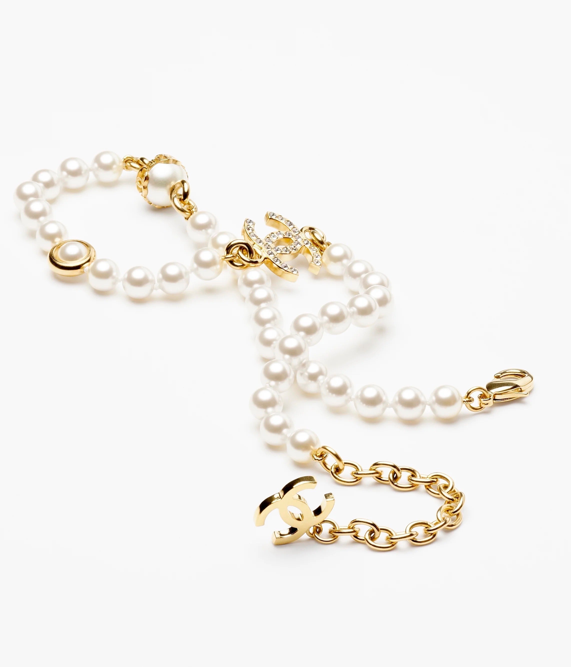 Chanel Pearl Chain 18K Gold Necklace