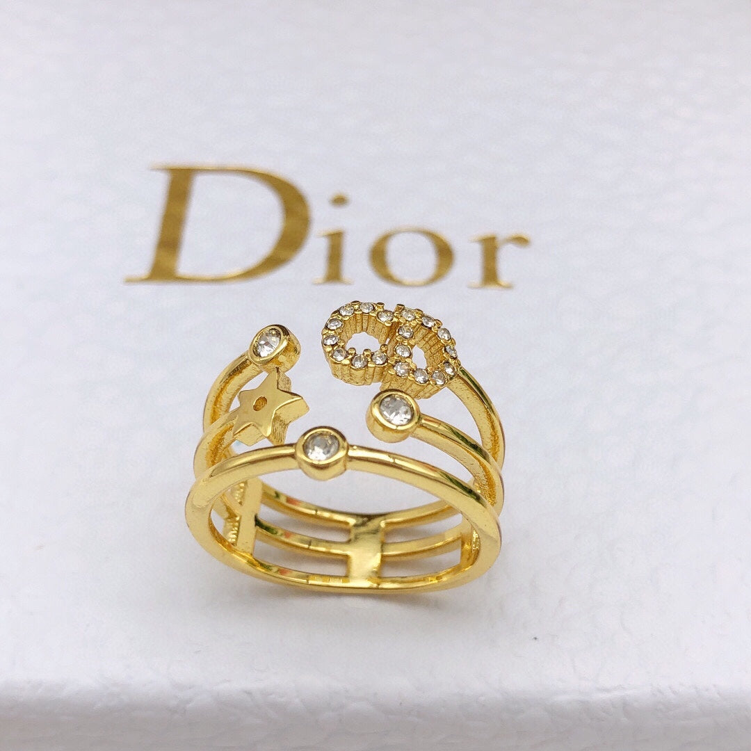 Dior Star Diamonds 18K Gold Ring