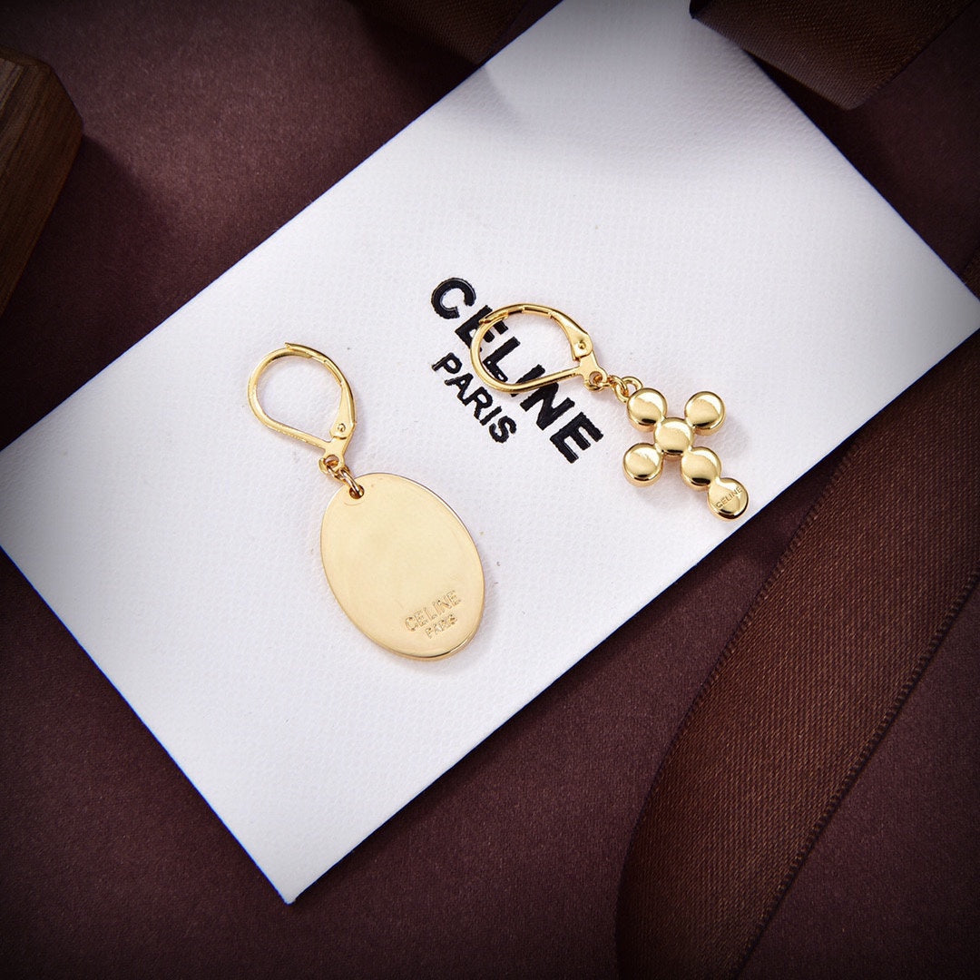 Celine Pearl 18K Gold Earrings