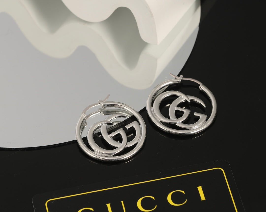 Gucci Double 18K Gold Earrings