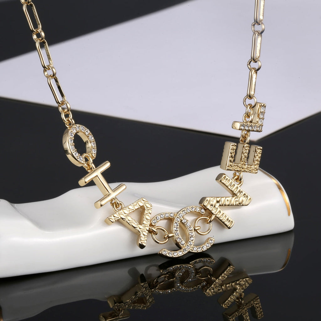 Chanel Script Chain 18K Gold Necklace