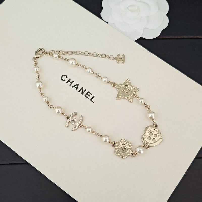 Chanel Pearl Star 18K Gold Necklace