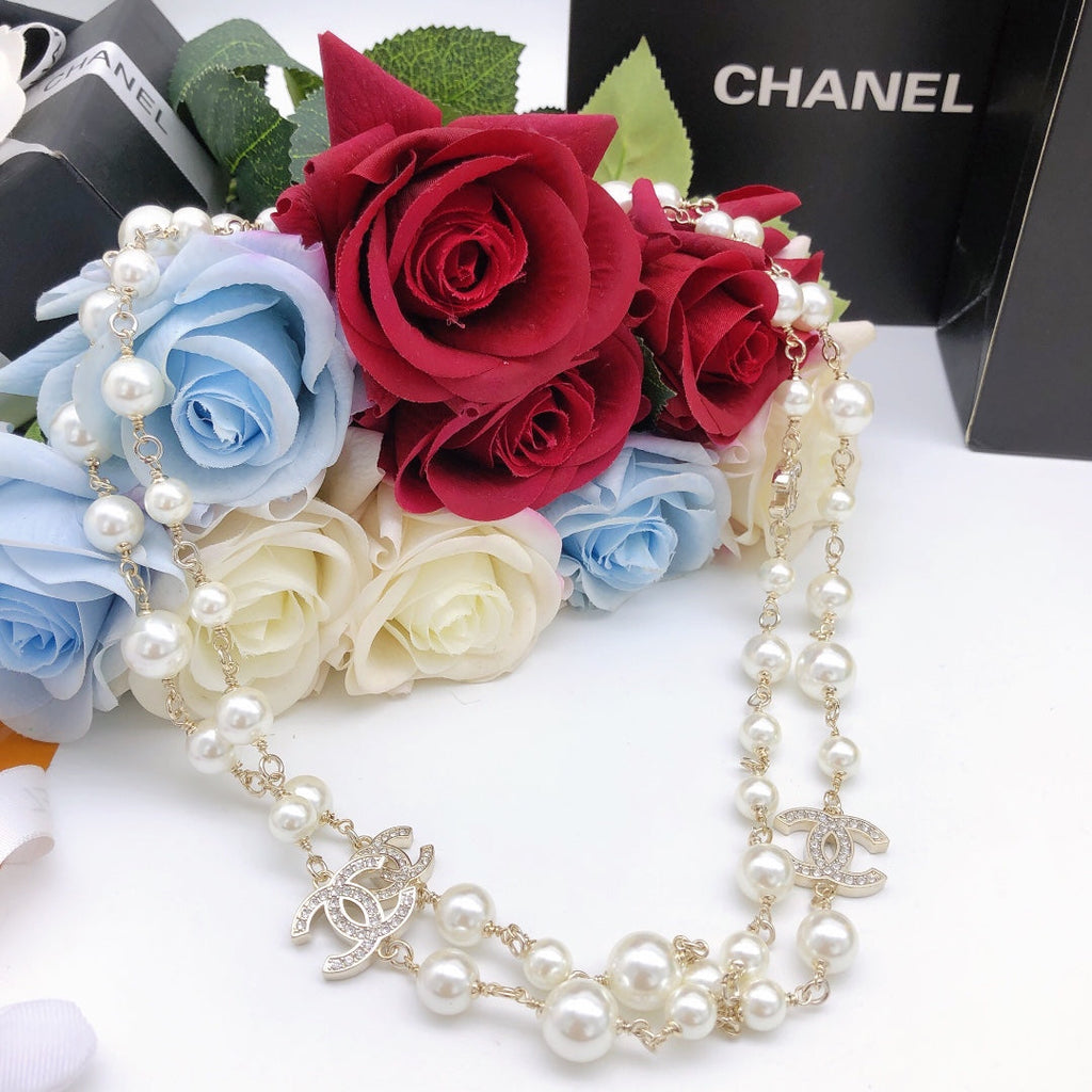 Chanel Long Pearls 18K Gold Necklace