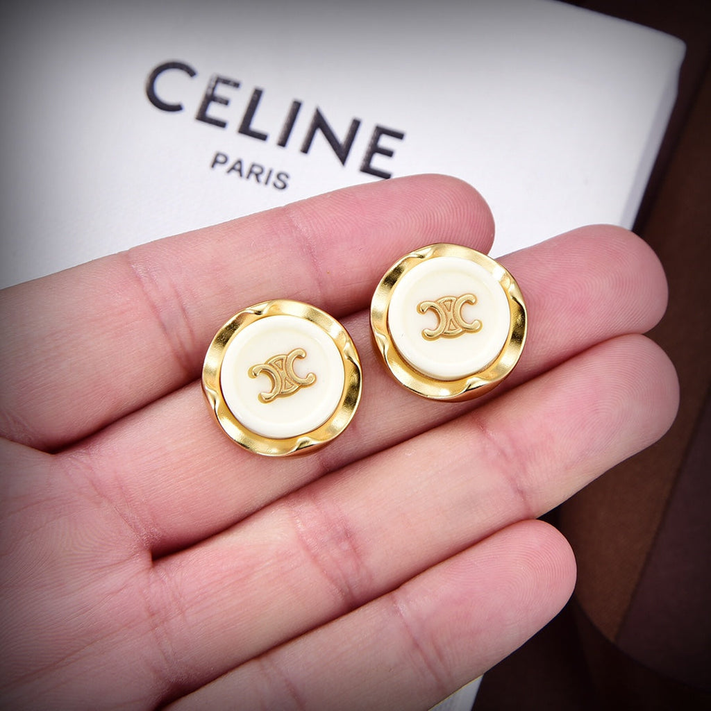 Celine Pearl 18K Gold Earrings