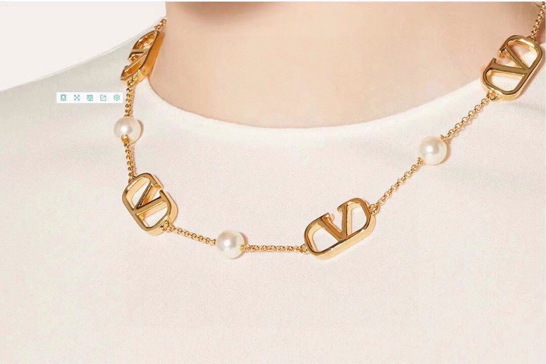 Valentino VLogo 18K Gold Necklace