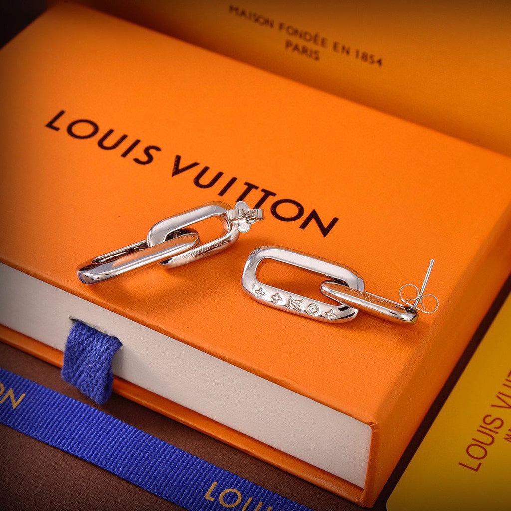 Louis Vuitton Edge 18K Gold Earrings