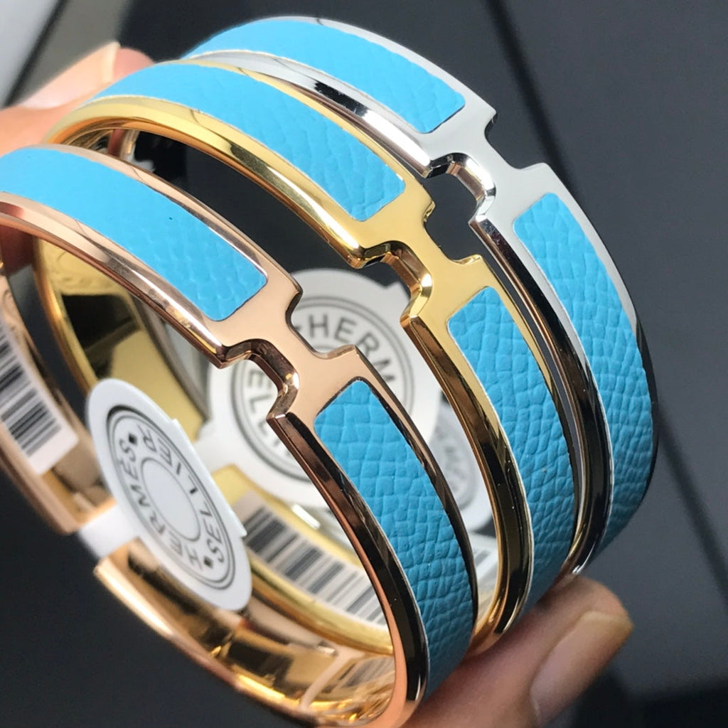 Hermes Olympe Blue 18K Gold Bracelet
