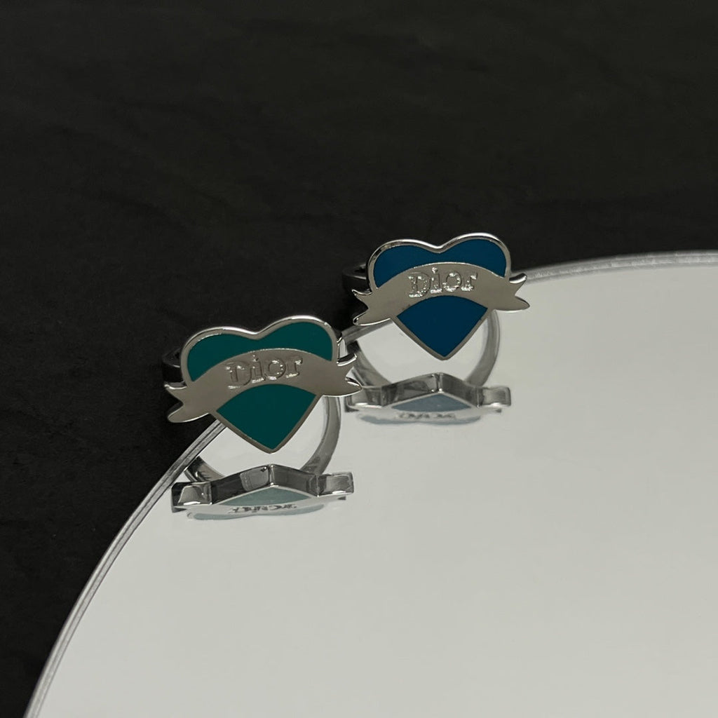 Dior Blue Heart 18K Gold Ring