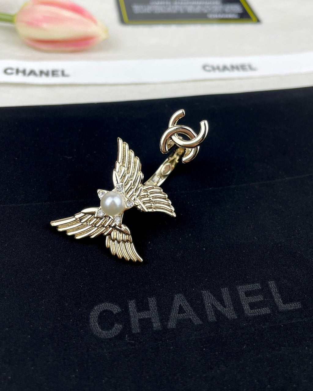 Chanel Butterfly Open 18K Gold Ring