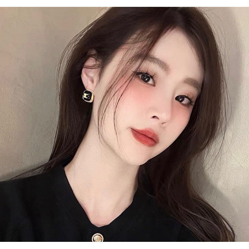 Celine Color Square 18K Gold Earrings