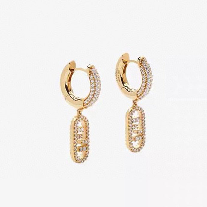 Fendi OLock 18K Gold Earrings