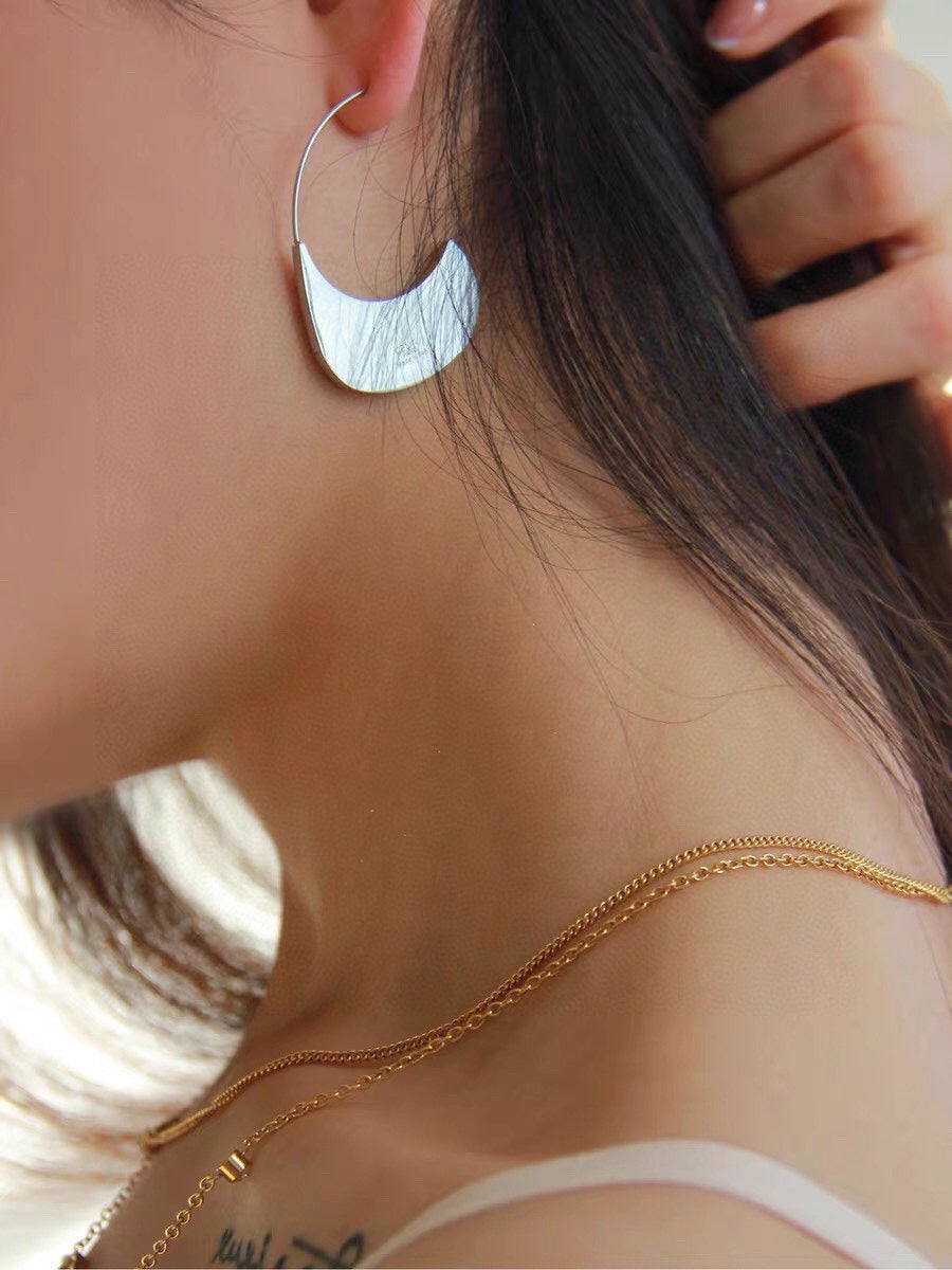 Celine Bag Pendant 18K Gold Earrings