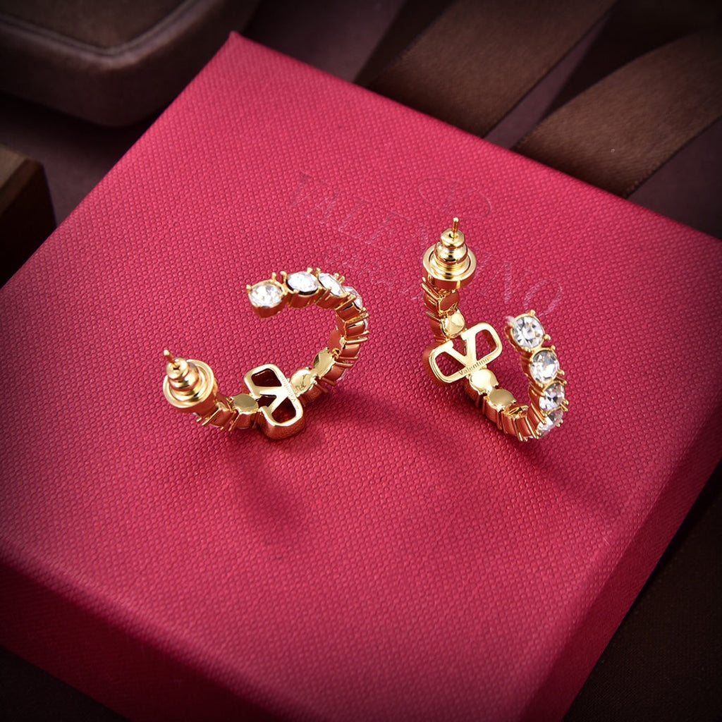 Valentino Valentino Signature 18K Gold Earrings