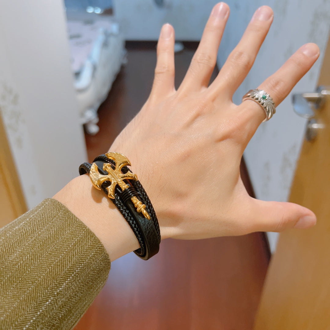 Gucci Double Anger Forrest 18K Gold Bracelet