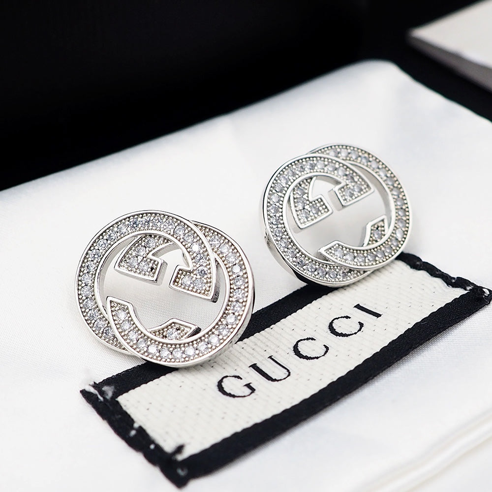 Gucci Double Diamonds 18K Gold Earrings