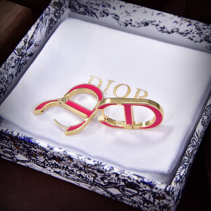 Dior 30 Montaigne Pink 18K Gold Earrings