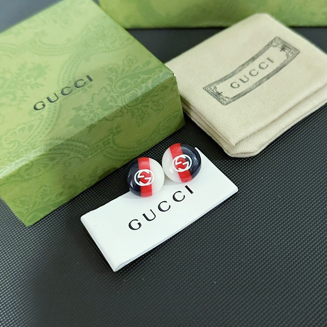 Gucci Double Color 18K Gold Earrings