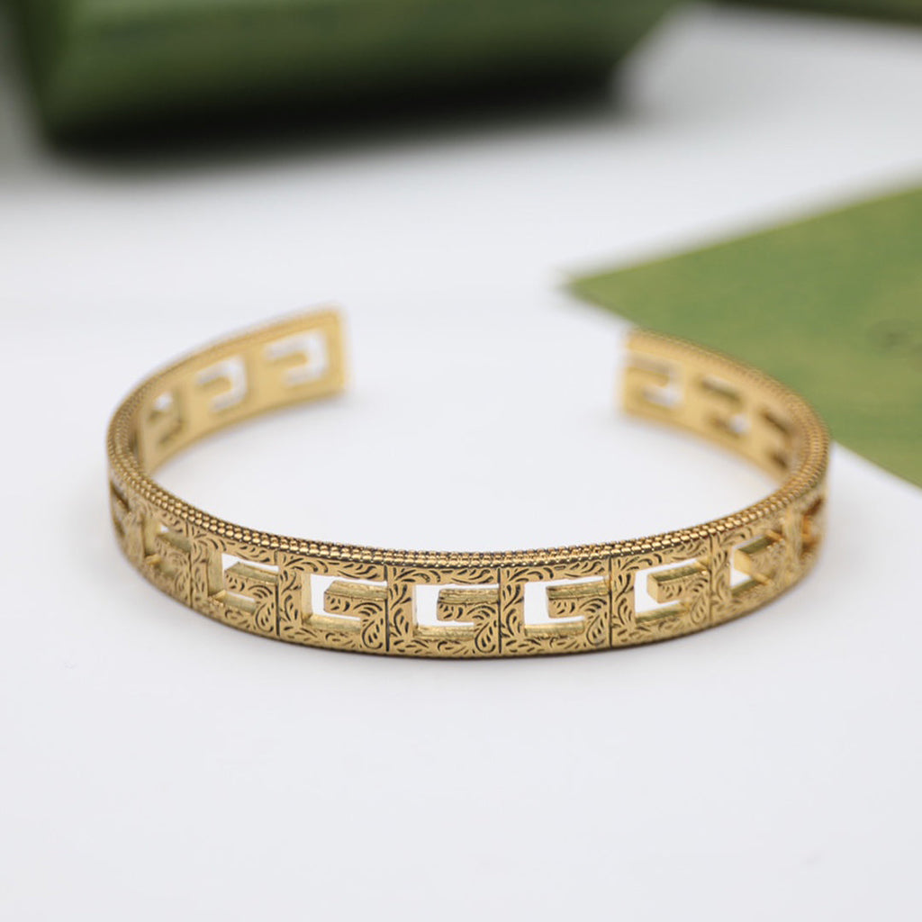 Gucci Double Cube 18K Gold Bracelet