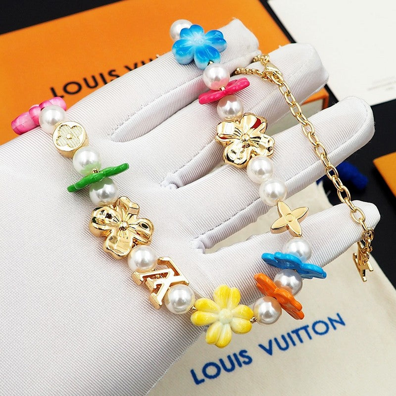 Louis Vuitton Surfin' Flower 18K Gold Necklace
