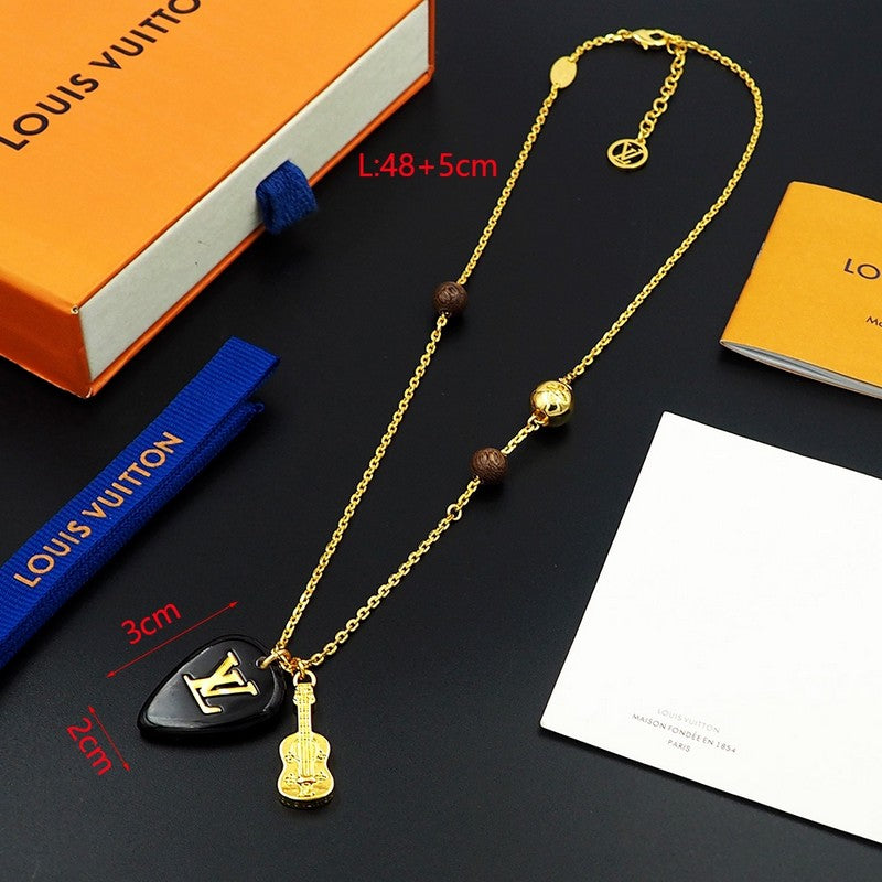 Louis Vuitton Picks Pendant 18K Gold Necklace