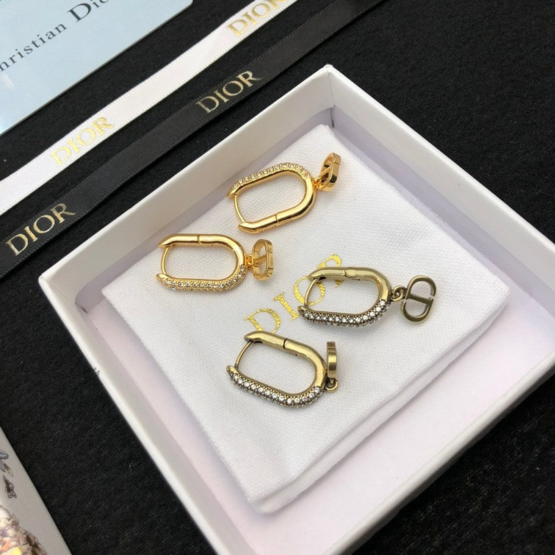 Dior Diamond 18K Gold Earrings