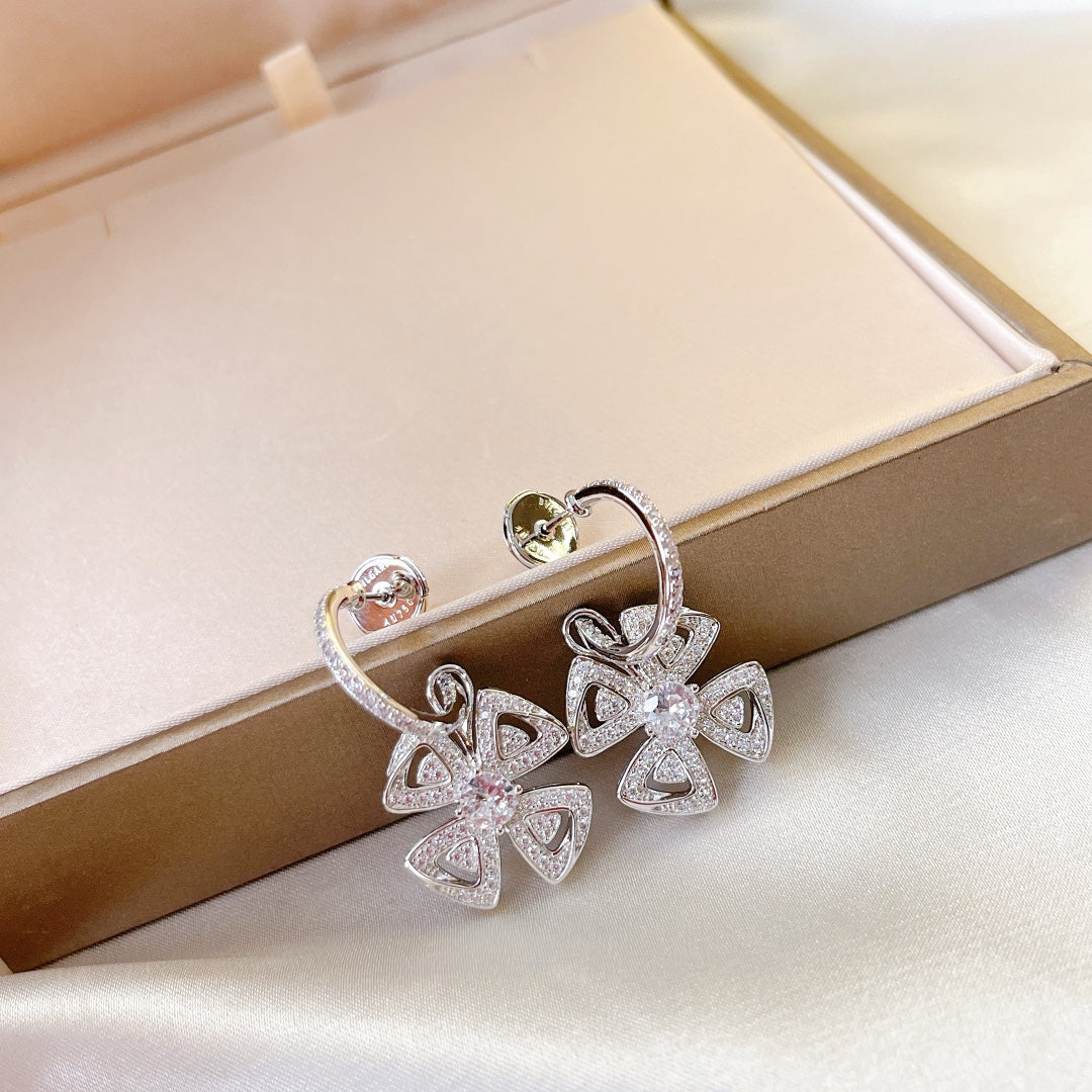 Bvlgari Fiorever 18K Gold Earrings