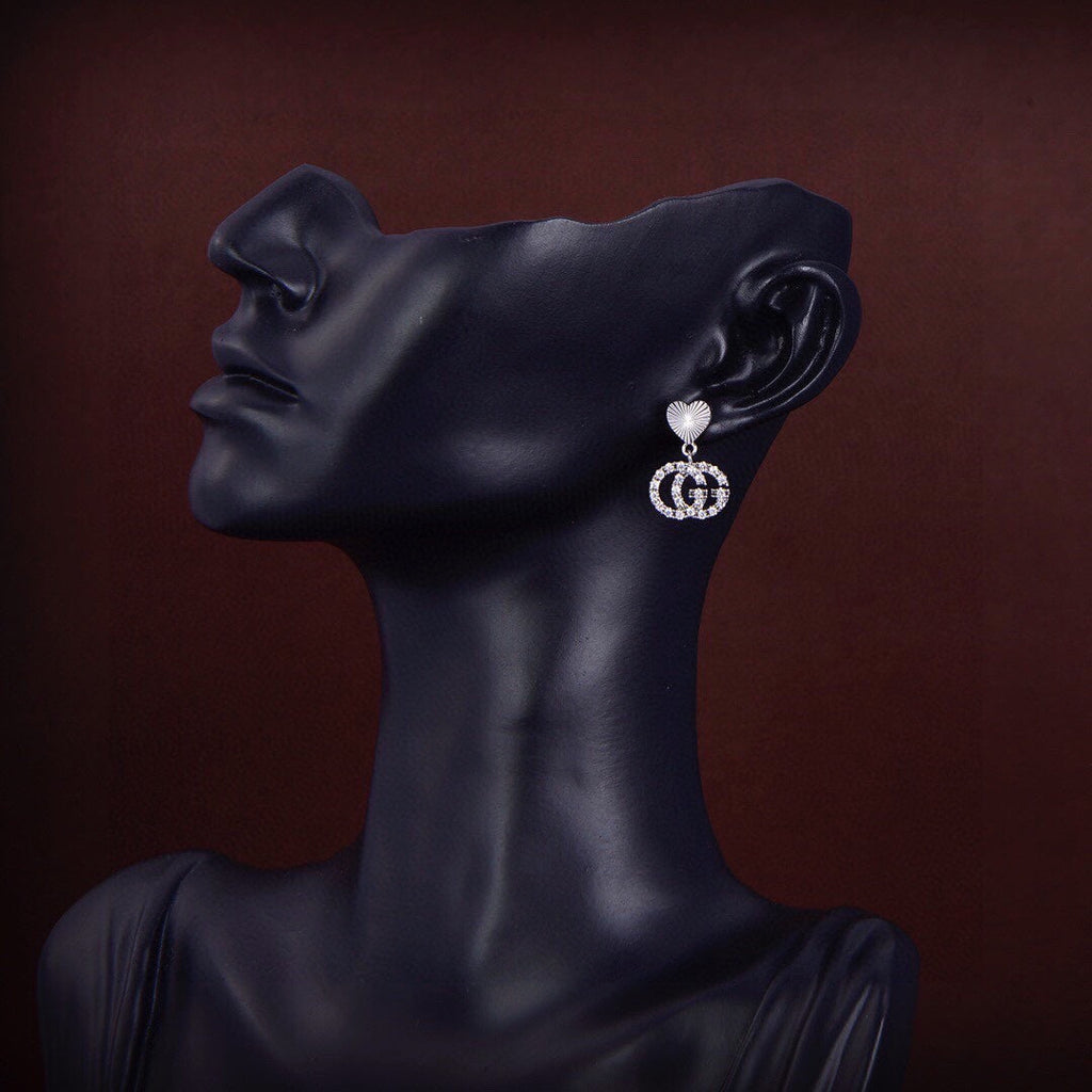 Gucci Double Running 18K Gold Earrings