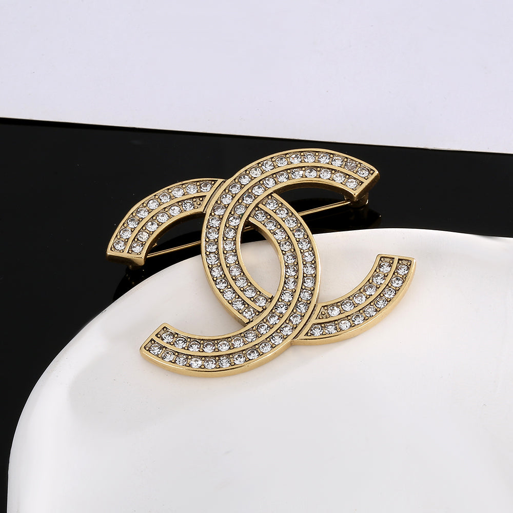 Chanel Diamond 18K Gold Brooch