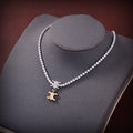 Celine Crystals Link 18K Gold Necklace
