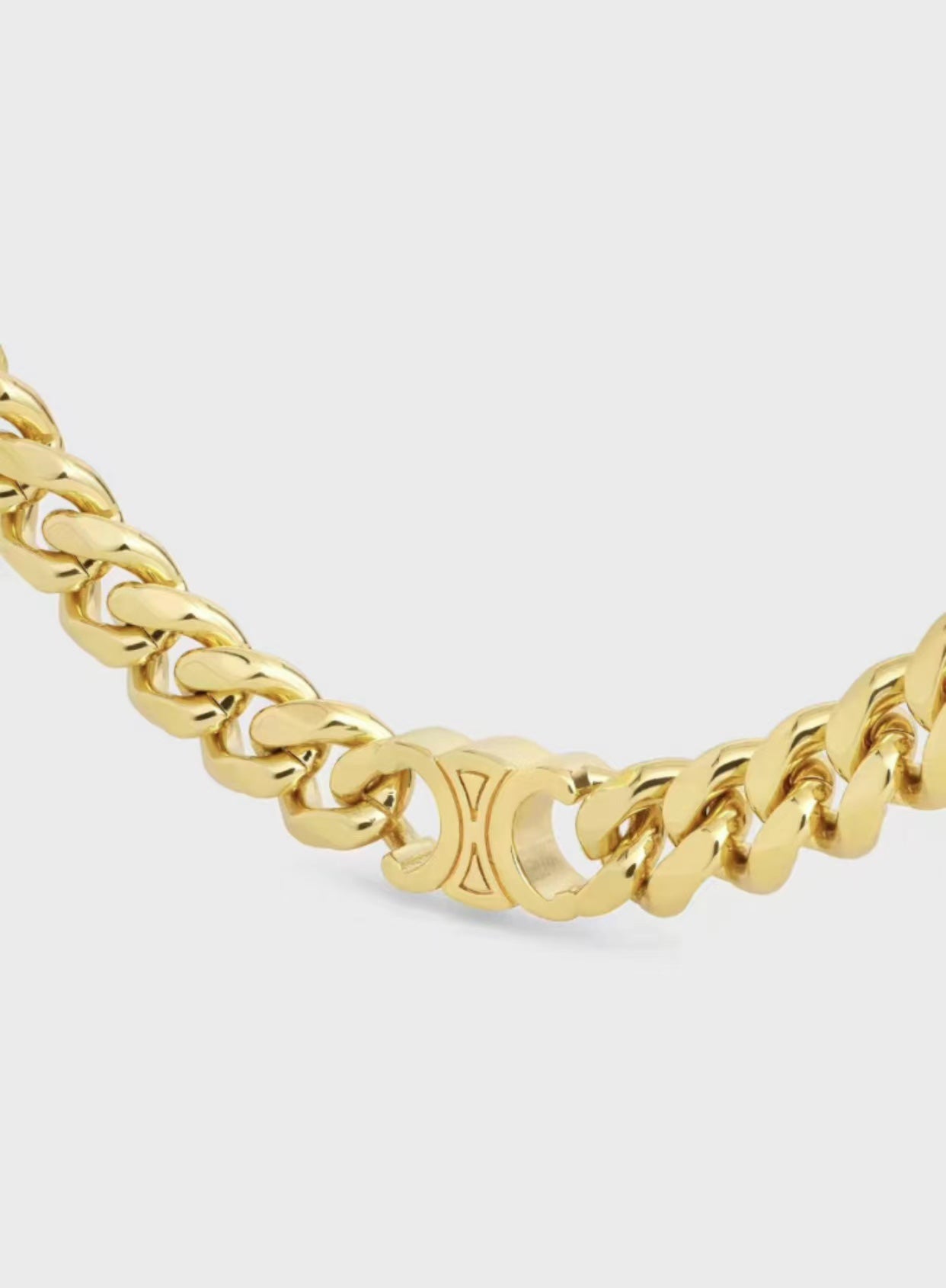 Celine Gourmette Chain 18K Gold Necklace