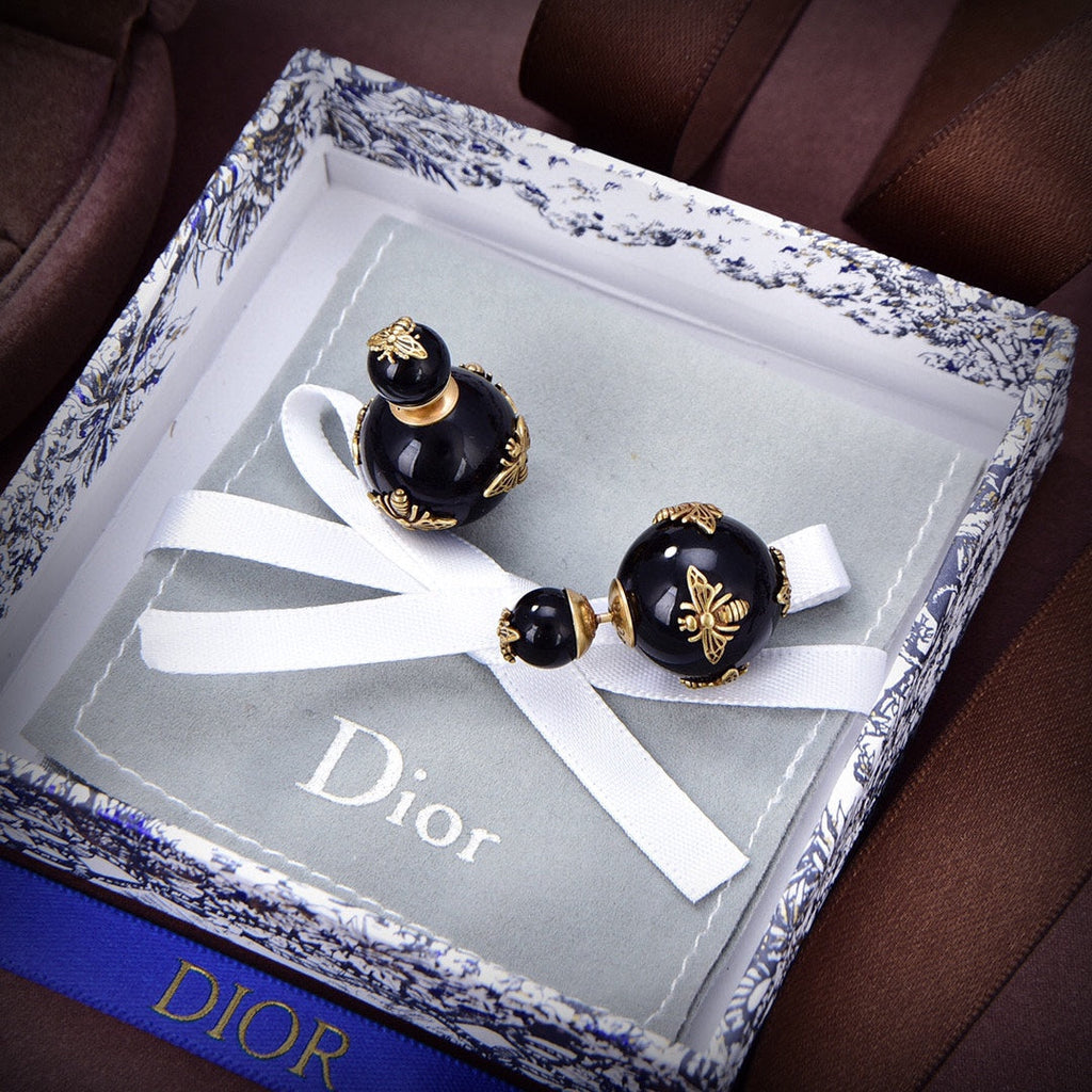 Dior Tribales Black 18K Gold Earrings