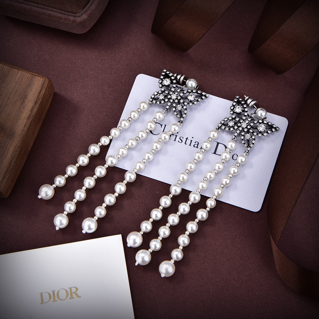 Dior Papillon De Nuit 18K Gold Earrings