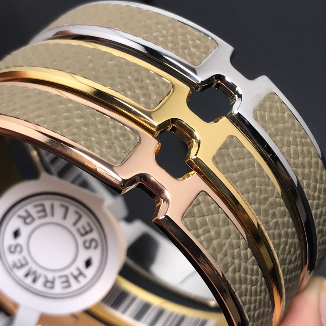 Hermes Olympe ̈¦toupe 18K Gold Bracelet