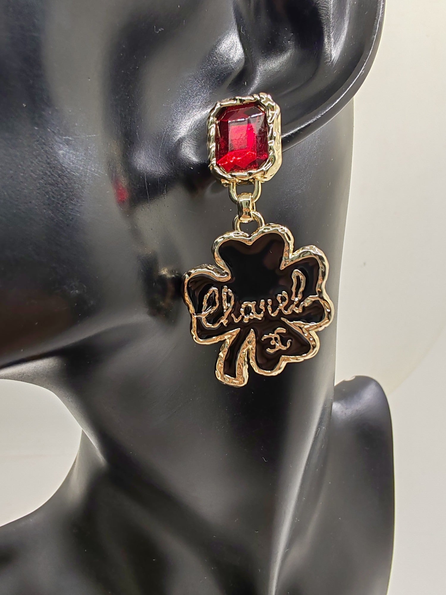 Chanel Heart 18K Gold Earrings