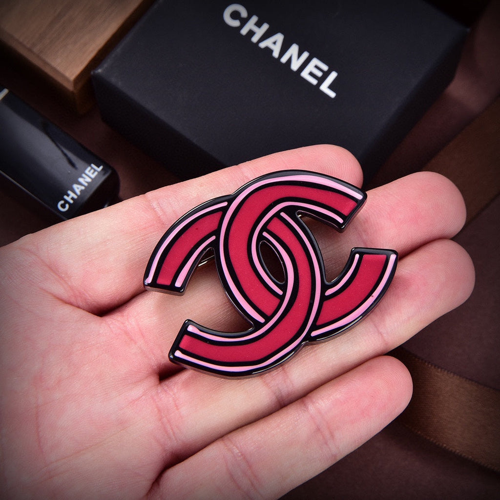 Chanel Pink 18K Gold Brooch