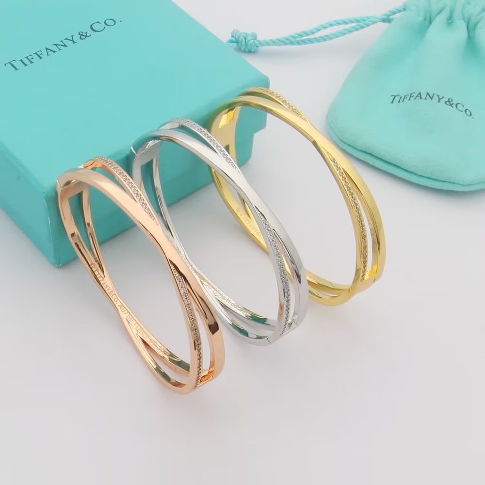 Tiffany Atlas x Narrow Hinged Bangle 18K Gold Bracelet
