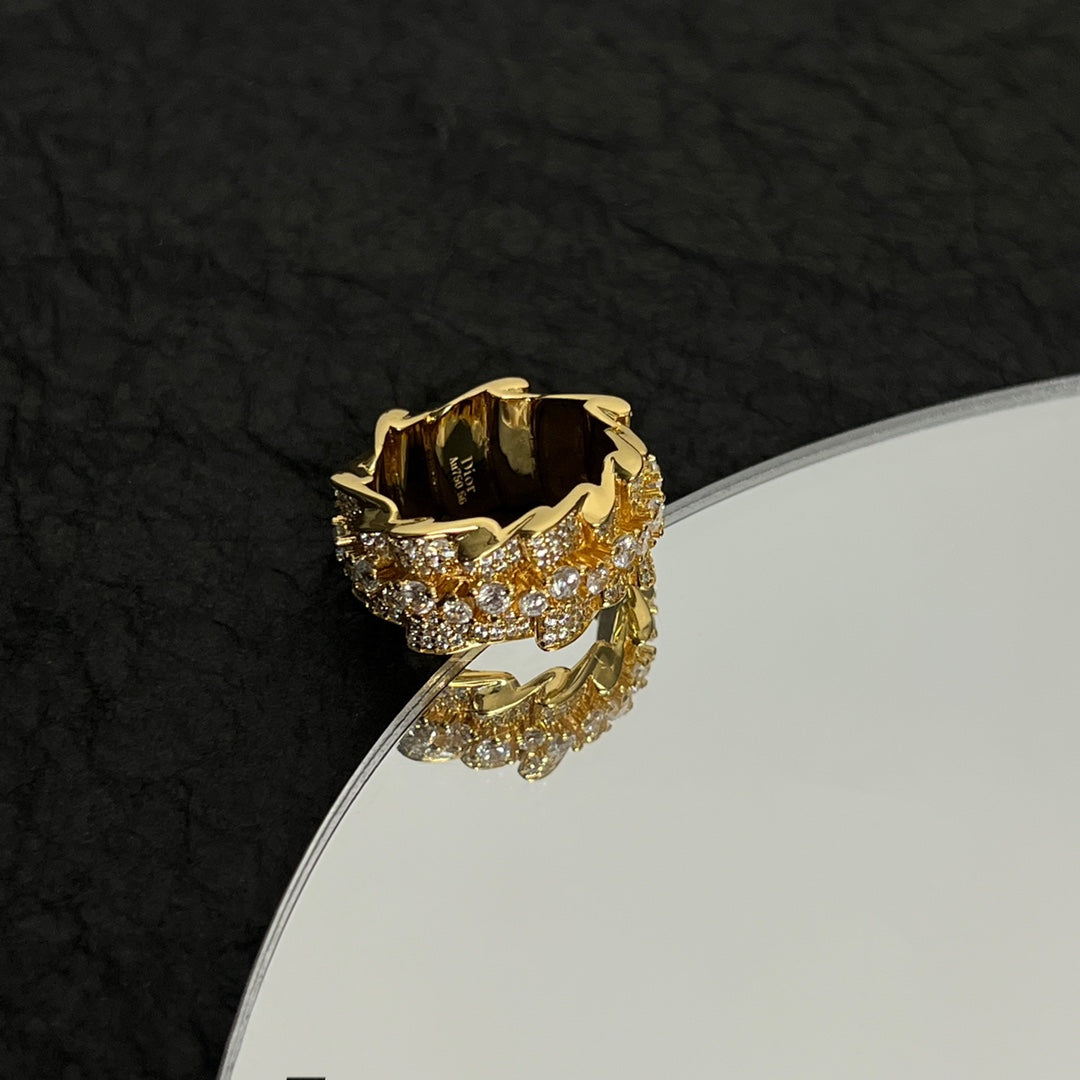 Dior Couture Diamond 18K Gold Ring